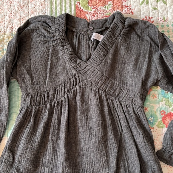 Zara Kid’s Surplice style charcoal gray dress - Picture 2 of 3